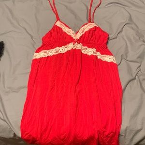 Red and lace lingerie